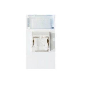 prise informatique 8 plots rj45 cat 6 utp blanc